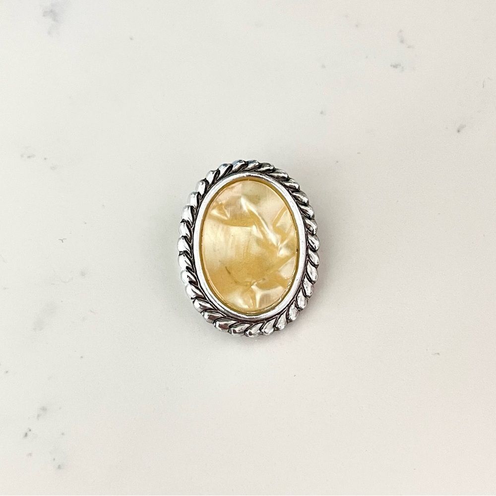 Vintage West Germany 1950’s Mother Of Pearl Scarf Clip